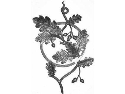 Kovářský ornament H 490 x L 330mm, 250mm, 12x12mm