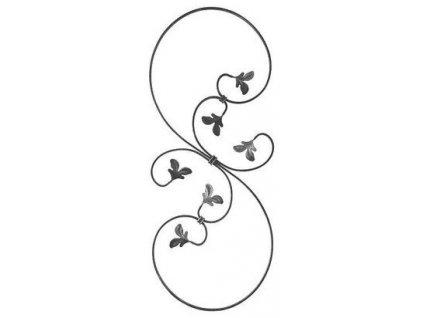 Kovářský ornament H 860 x L 350mm,12x12x6mm