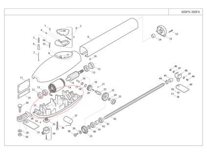 Kryt motoru a převodovky hliníkový, spodní