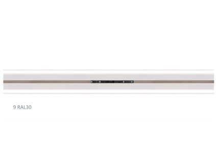 Hliníková dráha k pohonu HALO, s difuzérem pro LED osvětlení, RAL9010  délka 4090mm (Délka 3090mm)