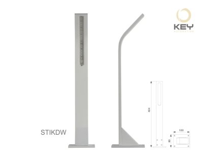 Venkovní LED osvětlení STIK S - bílá barva, osvětlení směrem nahoru (do země), výška 404mm, celohliníkové tělo