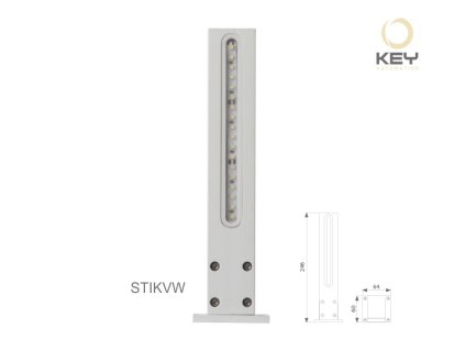 Venkovní LED osvětlení VERTICAL- bílá barva, vertikální instalace (do země), výška 246mm, celohliníkové tělo