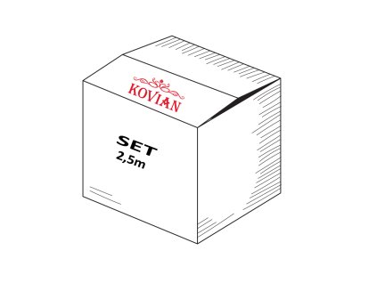 2,5m set pro 16,76mm sklo k hliníkovému kotvícímu profilu