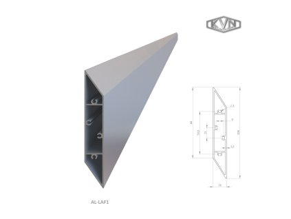 Hliníkový profil na výplň 108x16mm, přírodní hliník EN AW-6060 T66, bez povrchové úpravy, délka 6m