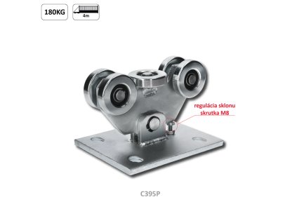 Vozík PICCOLO-Klasik pro C-profil 67x67/69x69mm samonosného systému posuvných vrat do 200kg