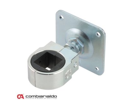 Závěs nastavitelný na upnutí čtyřhranu M24-50mm, deska 120x120mm
