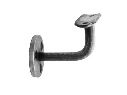 Držák madla na stěnu (pevný, na trubku průměru 42,4mm), odsazení 75mm, ocel bez povrchové úpravy