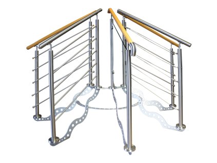 Nerezový stojan, 5 x zábradlí - různé typy, vzorek