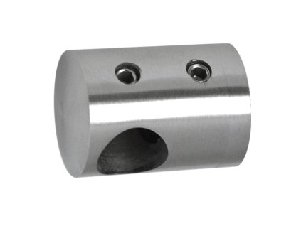 Držák tyče průměr=12mm (koncový-levý) plochý (30x22mm), broušená nerez K320/AISI304