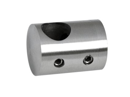 Držák tyče průměr=14mm (koncový-pravý) plochý (30x22mm), broušená nerez K320/AISI304