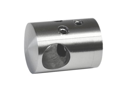 Držák tyče průměr=14mm spojovací, přechodný, plochý (30x22mm), broušená nerez K320/AISI304