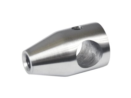 Držák tyče průměr=12mm, plochý (20x36mm), závit M5, broušená nerez K320/AISI304