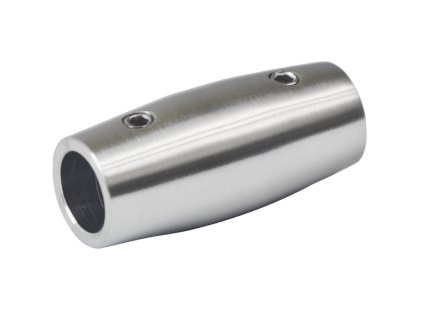 Spoj přímý (20/45mm/M5) na trubku průměr 12mm, broušená nerez K320/AISI304