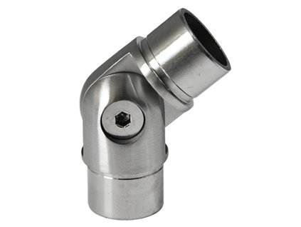 Spojka nastavitelná s kloubem na trubku o průměru 33,7mm, broušená nerez K320/AISI304