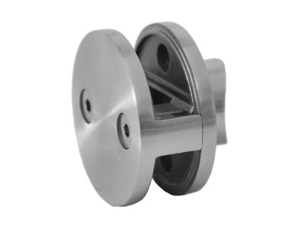 Svorka skla středová na trubku o průměru 42,4mm (60x28mm), broušená nerez K320/AISI304, balení neobsahuje gumičky na sklo