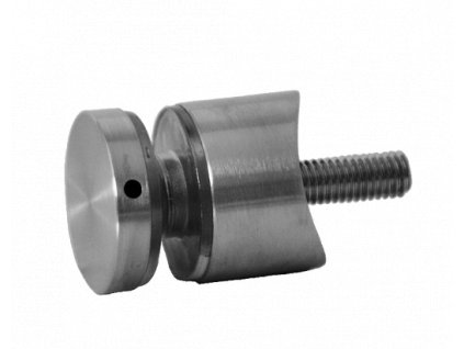 Svorka bodová na sklo 6-12mm na trubku o průměru 42,4mm, broušená nerez K320/AISI304, balení obsahuje gumičky na sklo