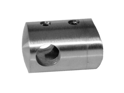 Držák tyče průměr=10mm na trubku průměr=42,4mm (30x22mm), broušená nerez K320/AISI304