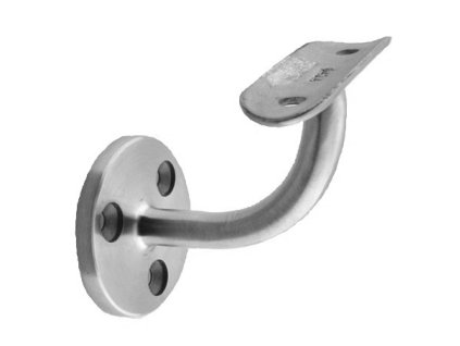 Držák madla na stěnu na trubku průměr=42,4mm, broušená nerez K320/AISI304