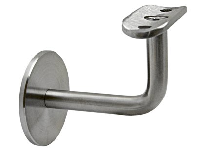 Držák madla na stěnu na trubku průměr=42,4mm bez děr, zadní vnitřní závit M8, broušená nerez K320/AISI304