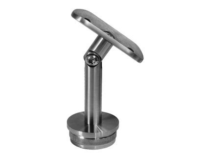 Držák madla s kloubem na trubku průměr=42,4mm (77x64mm), nerez broušená K320/AISI304, narážecí