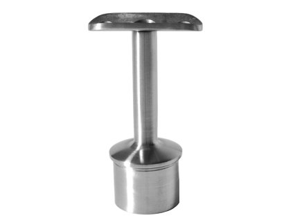 Držák madla pevný na trubku průměr=42,4mm (80x64mm), broušená nerez K320/AISI304