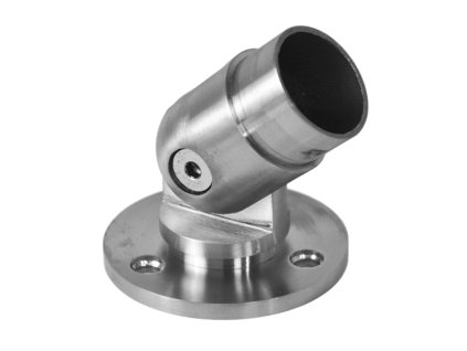 Spojka nastavitelná s kloubem na trubku o průměru 42,4mm, s uchycením na stěnu, nerez broušená K320/AISI304