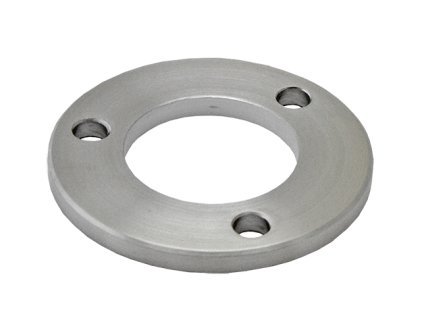Kotevní deska (D=80x6mm) na trubku D=42,4mm (otvor D=42,6mm), nerez broušená K320 / AISI304