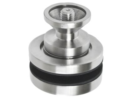 Držák (D=62mm) pro spodní kotvení sloupku - trubky D=42,4mm, broušená nerez K320 / AISI304