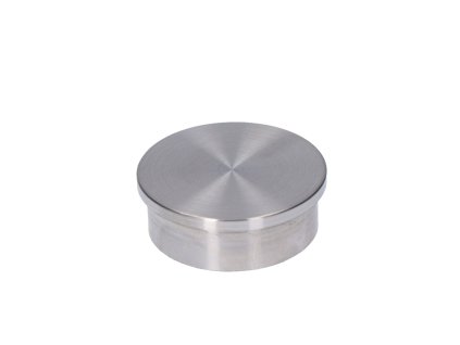 Ukončení - zátka na trubku kruhová k nalepení, průměr 42,2x2mm, broušená nerez K320/AISI304