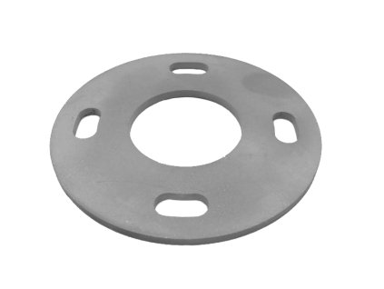 Kotvící plotna (průměr=100mm) na trubku průměr=42,4mm (otvor průměr=42,5mm), bez povrchové úpravy /AISI304