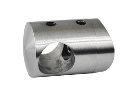 Držák tyče průměr=16mm na trubku průměr=48,3mm (30x25mm), broušená nerez K320/AISI304