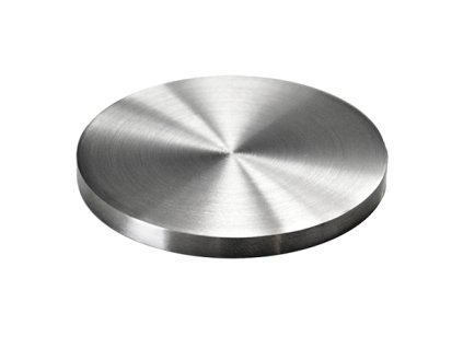 Ukončení-krytka (průměr 33,7mm/tloušťka 4mm), broušená nerez K320/AISI304