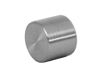 Ukončení - zátka na trubku válcová k nalepení, broušená nerez K320/AISI304 (Průměr trubky 10mm)
