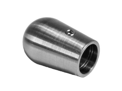 Ukončení - zátka průměr 20mm na trubku o průměru 12mm, broušená nerez K320/AISI304