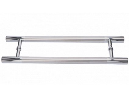 Nerezové madlo na dveře o průměru 25mm / délka 600mm, na sklo 8-12mm, leštěná / broušená nerez K320 /AISI304