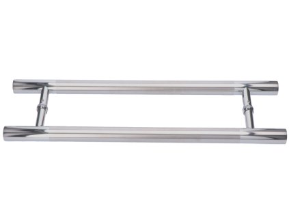 Nerezové madlo na dveře o průměru 25mm / délka 600mm, na sklo 8-12mm, leštěná / broušená nerez K320 /AISI304
