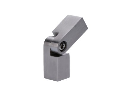 Spoj nastavitelný čtvercový (na tyč 12x12mm/délka 70mm), broušená nerez K320/AISI304