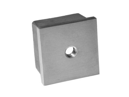 Ukončení madla na jekl 40x40x2mm, závit M8, broušená nerez K320/AISI304