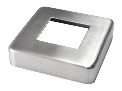 Kryt příruby (96x96mm), otvor: 47,5x47,5mm, broušená nerez K320/AISI304