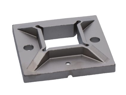 Příruba spodní (100x100/2x11mm), otvor: 40,5x40,5mm, na profil 40x40mm, broušená nerez K320/AISI304