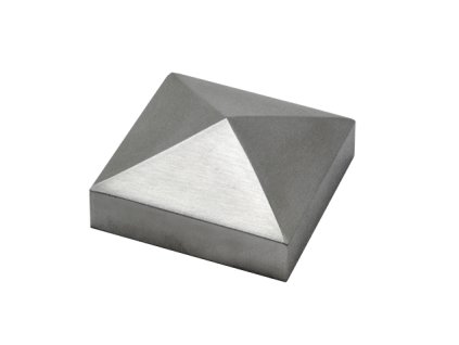 Ukončení - stříška na jekl, broušená nerez K320/AISI304 (Rozměry 40x40mm)