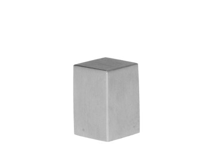 Ukončení - zátka na jekl čtvercová k nalepení (10x10x1mm), broušená nerez K320/AISI304