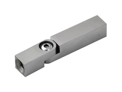 Čep s kloubem (12x12mm, délka 68mm, vnitřní závit M6-vnitřní závit M8x25mm), broušená nerez K320/AISI304