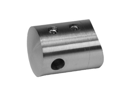 Držák lanka průměr=5mm, se zajištěním, na trubku D=42,4mm (30x22mm), broušená nerez K320/AISI304