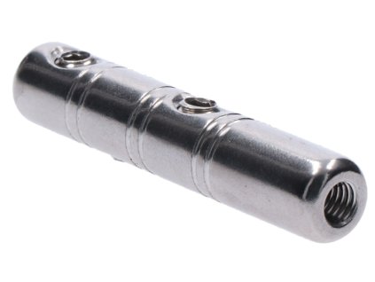 Úchyt se závitem M6 pro nerezové lanko o průměru 4mm, broušená nerez K320/AISI304