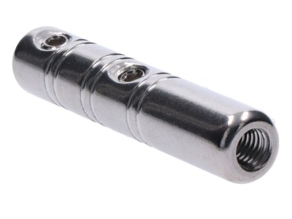 Úchyt se závitem M8 pro nerezové lanko o průměru 5mm, broušená nerez K320/AISI304