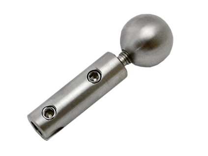 Úchyt pro nerezové lanko o průměru 5mm (61mm/průměr 12/20mm), broušená nerez K320/AISI304