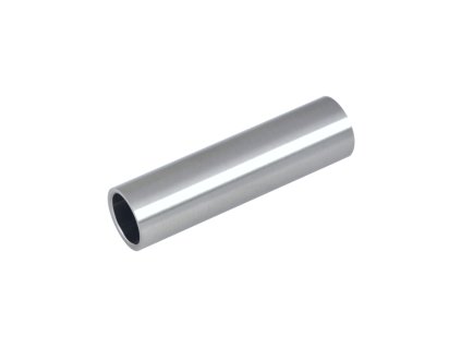 Přechod na vymezení vzdálenosti mezi sloupem (plochý) a kotevní deskou, průměr=20x2.0mm /L:75mm, bez vnitřního šroubu, broušená nerez K320 /AISI304, bal: 1ks