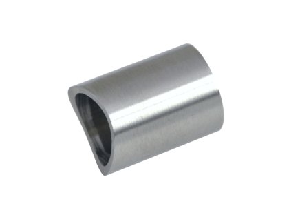 Přechod na vymezení vzdálenosti mezi sloupem průměr=42,4mm a kotevní deskou, průměr=20x2,0mm /L:25mm, bez vnitřního šroubu, broušená nerez K320 / AISI304, bal: 1ks