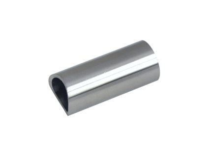 Přechod na vymezení vzdálenosti mezi sloupem průměr=42,4mm a kotevní deskou, průměr=20x2,0mm /L:45mm, bez vnitřního šroubu, broušená nerez K320 / AISI304, bal: 1ks